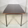 ANTICO TAVOLO SCRITTOIO PALISSANDRO SCRIVANIA FERRO DESIGN ANNI 70 TABLE SALA