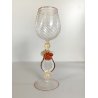 TIPETTO VENEZIANO CALICE VETRO SOFFIATO ARTISTICO MURANO COLLEZIONE 25cm/h '900