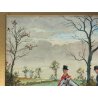 COPPIA Antico Quadro DIPINTO ACQUERELLO G. D. Rowlandson 1800 Caccia alla Volpe