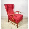POLTRONA DESIGN Paolo Buffa PER Frama ANNI 50 LEGNO TESSUTO ARMCHAIR ITALY
