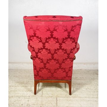 POLTRONA DESIGN Paolo Buffa PER Frama ANNI 50 LEGNO TESSUTO ARMCHAIR ITALY