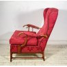 POLTRONA DESIGN Paolo Buffa PER Frama ANNI 50 LEGNO TESSUTO ARMCHAIR ITALY