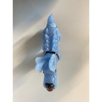 STATUETTA VETRO MURANO Barovier SCOTTISH TERRIER PULEGOSO IRIDESCENTE 15cm/h '40