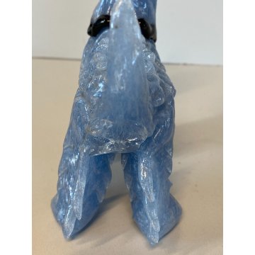 STATUETTA VETRO MURANO Barovier SCOTTISH TERRIER PULEGOSO IRIDESCENTE 15cm/h '40