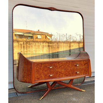 ANTICA CASSETTIERA MOBILE SPECCHIERA Art Déco RADICA 1950 DESIGN Osvaldo Borsani