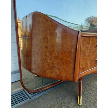 ANTICA CASSETTIERA MOBILE SPECCHIERA Art Déco RADICA 1950 DESIGN Osvaldo Borsani