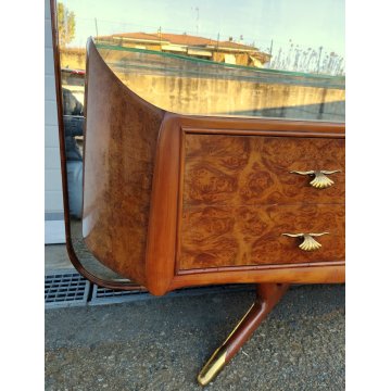 ANTICA CASSETTIERA MOBILE SPECCHIERA Art Déco RADICA 1950 DESIGN Osvaldo Borsani