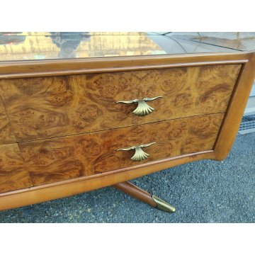 ANTICA CASSETTIERA MOBILE SPECCHIERA Art Déco RADICA 1950 DESIGN Osvaldo Borsani