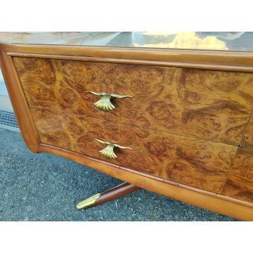 ANTICA CASSETTIERA MOBILE SPECCHIERA Art Déco RADICA 1950 DESIGN Osvaldo Borsani