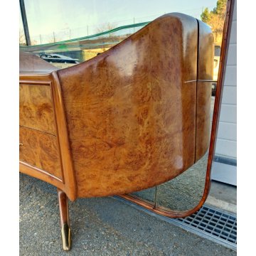 ANTICA CASSETTIERA MOBILE SPECCHIERA Art Déco RADICA 1950 DESIGN Osvaldo Borsani