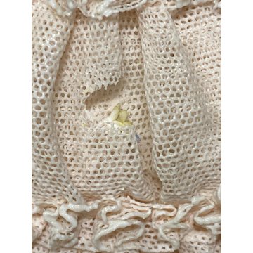 STATUINA PORCELLANA CAPODIMONTE "Fabris" FIGURA DAMA con FIORI TULLE RESTAURI