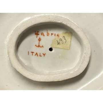 STATUINA PORCELLANA CAPODIMONTE "Fabris" FIGURA DAMA con FIORI TULLE RESTAURI