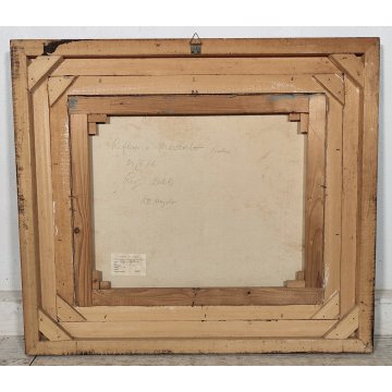 ANTICO QUADRO DIPINTO Alfredo D'Angelo 1976 PAESAGGIO Mazzorbo LAGUNA Venezia