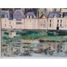 ANTICO QUADRO DIPINTO Adriano Sicbaldi 1963 PAESAGGIO Castello Amboise FRANCIA