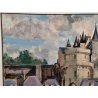ANTICO QUADRO DIPINTO Adriano Sicbaldi 1963 PAESAGGIO Castello Amboise FRANCIA