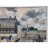 ANTICO QUADRO DIPINTO Adriano Sicbaldi 1963 PAESAGGIO Castello Amboise FRANCIA