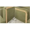 ANTICO SET SALOTTO Verde Oliva 2 POLTRONE CONCHIGLIA + POUF epoca 900 legno SALA