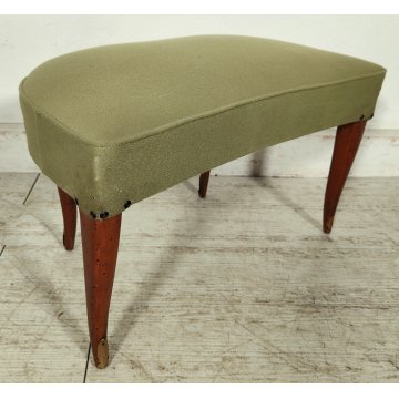 ANTICO SET SALOTTO Verde Oliva 2 POLTRONE CONCHIGLIA + POUF epoca 900 legno SALA