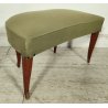 ANTICO SET SALOTTO Verde Oliva 2 POLTRONE CONCHIGLIA + POUF epoca 900 legno SALA