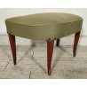 ANTICO SET SALOTTO Verde Oliva 2 POLTRONE CONCHIGLIA + POUF epoca 900 legno SALA