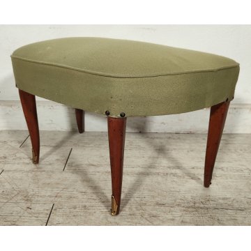 ANTICO SET SALOTTO Verde Oliva 2 POLTRONE CONCHIGLIA + POUF epoca 900 legno SALA
