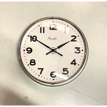 RARO OROLOGIO da PARETE INDUSTRIALE Elettromeccanico Kienzle ø 32cm NON FUNZIONA