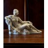 SCULTURA PORCELLANA BISCUIT Bredow PER Rosenthal FIGURA NUDO RECLINATO ART DECO