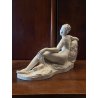 SCULTURA PORCELLANA BISCUIT Bredow PER Rosenthal FIGURA NUDO RECLINATO ART DECO