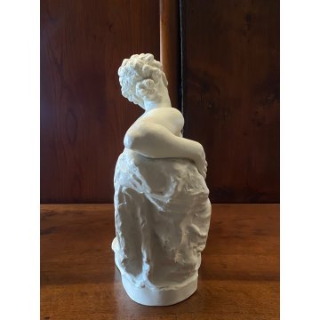 SCULTURA PORCELLANA BISCUIT Bredow PER Rosenthal FIGURA NUDO RECLINATO ART DECO