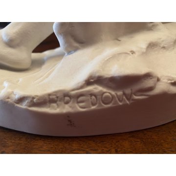 SCULTURA PORCELLANA BISCUIT Bredow PER Rosenthal FIGURA NUDO RECLINATO ART DECO