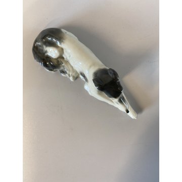 STATUINA VINTAGE FIGURA PORCELLANA CANE LEVRIERO Borzoi DOG FIGURE '900