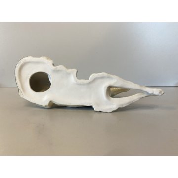 STATUINA VINTAGE FIGURA PORCELLANA CANE LEVRIERO Borzoi DOG FIGURE '900