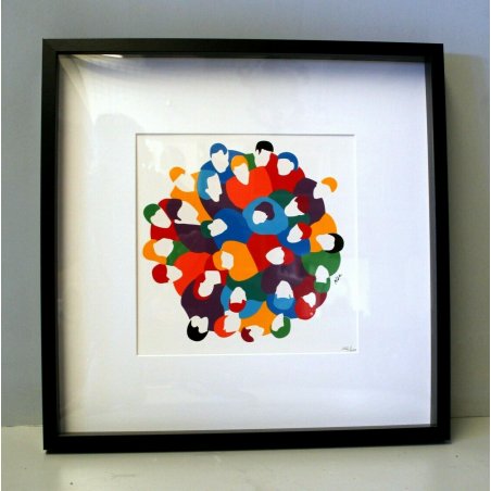 QUADRO Marco Lodola STAMPA  MULTIPLO SERIGRAFIA 102/600 NUOVO FUTURISMO 1980/90