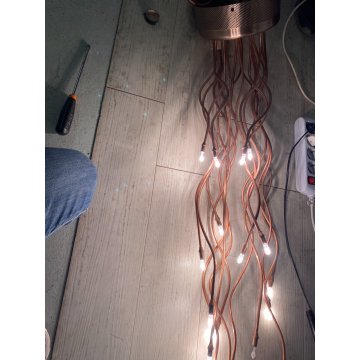 LAMPADARIO DESIGN MEDUSA METALSPOT BRACCI SOFFITTO PARETE HANGING LAMP VINTAGE