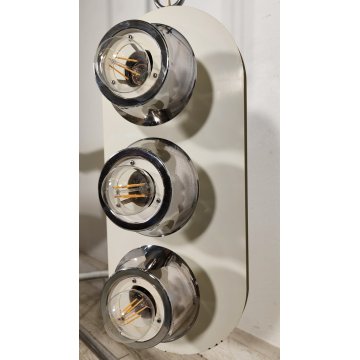 LAMPADA SOSPENSIONE Space Age DESIGN Esperia Production ANNI 70 BIANCA CROMATA