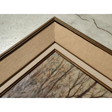 ANTICO QUADRO DIPINTO OLIO G. Cappa Legora PAESAGGIO Mattino d'inverno FERIOLO