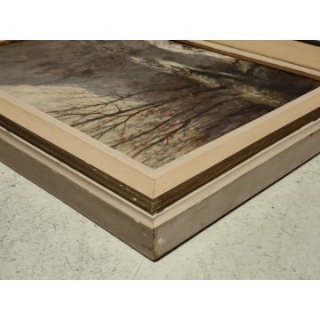 ANTICO QUADRO DIPINTO OLIO G. Cappa Legora PAESAGGIO Mattino d'inverno FERIOLO