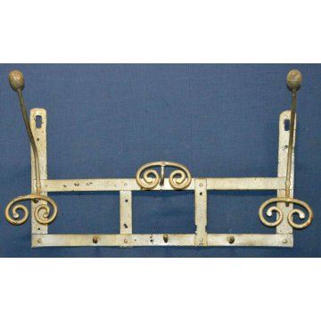 ANTICO APPENDIABITI FERRO BATTUTO epoca 1800 ATTACCAPANNI OLD IRON COAT HOOKS