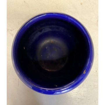 GRANDE VASO CERAMICA Revelli SCI LAVENO CHACHEPOT VINTAGE BLU COBALTO ø34cm '900