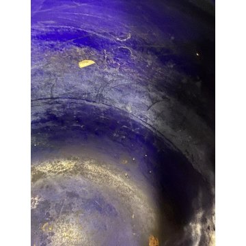 GRANDE VASO CERAMICA Revelli SCI LAVENO CHACHEPOT VINTAGE BLU COBALTO ø34cm '900