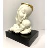 SCULTURA PORCELLANA MADONNA GESU BAMBINO Rosenthal 18cm/h BASAMENTO LEGNO '900