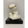 SCULTURA PORCELLANA MADONNA GESU BAMBINO Rosenthal 18cm/h BASAMENTO LEGNO '900