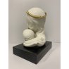 SCULTURA PORCELLANA MADONNA GESU BAMBINO Rosenthal 18cm/h BASAMENTO LEGNO '900