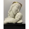 SCULTURA PORCELLANA MADONNA GESU BAMBINO Rosenthal 18cm/h BASAMENTO LEGNO '900