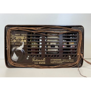 ANTICA RadioMarelli FIDO Mod. 9U65 A VALVOLE BACHELITE Supereterodina ANNI '50