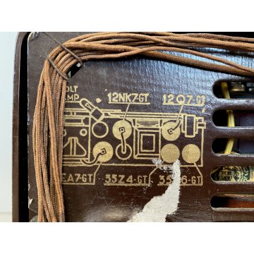 ANTICA RadioMarelli FIDO Mod. 9U65 A VALVOLE BACHELITE Supereterodina ANNI '50