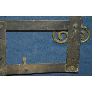 ANTICO APPENDIABITI FERRO BATTUTO epoca 1800 ATTACCAPANNI OLD IRON COAT HOOKS