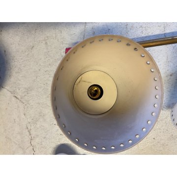 COPPIA APPLIQUE 3 CONI BIANCO OTTONE DESIGN MID CENTURY MODERN Stilnovo ARTELUCE