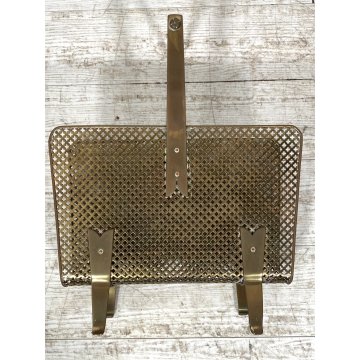 PORTARIVISTE VINTAGE OTTONE TRAFORATO BAMBOO MAGAZINE HOLDER Carl Auböck STILE