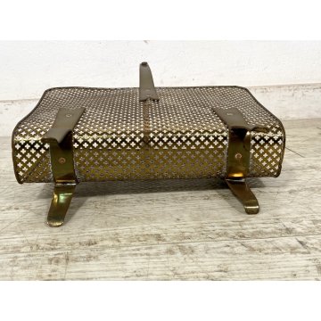 PORTARIVISTE VINTAGE OTTONE TRAFORATO BAMBOO MAGAZINE HOLDER Carl Auböck STILE